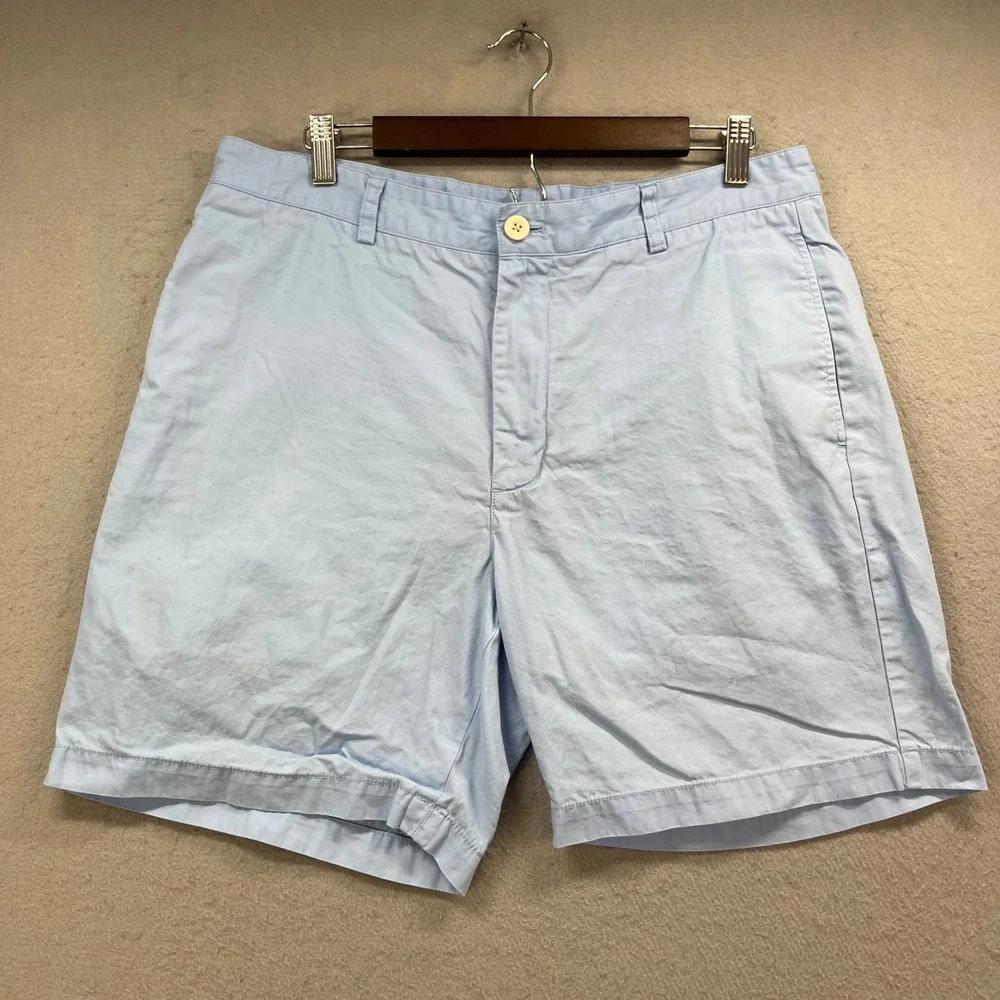 Vineyard Vines Club Short Mens 35 Light Blue Chino Golf Preppy Coastal Summer